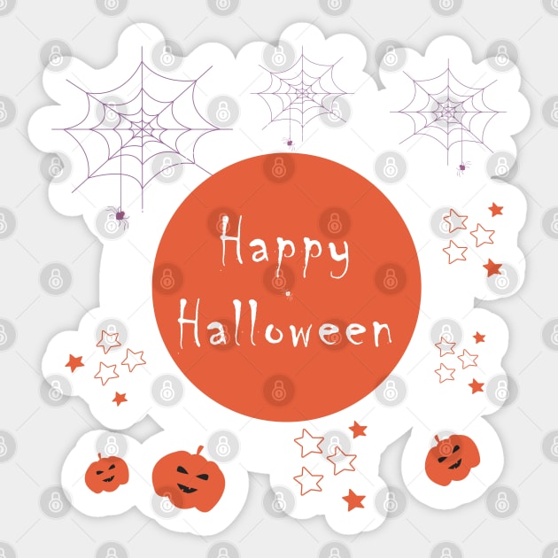 DarkHappyHalloweenPostcard Sticker by Nataliia1112